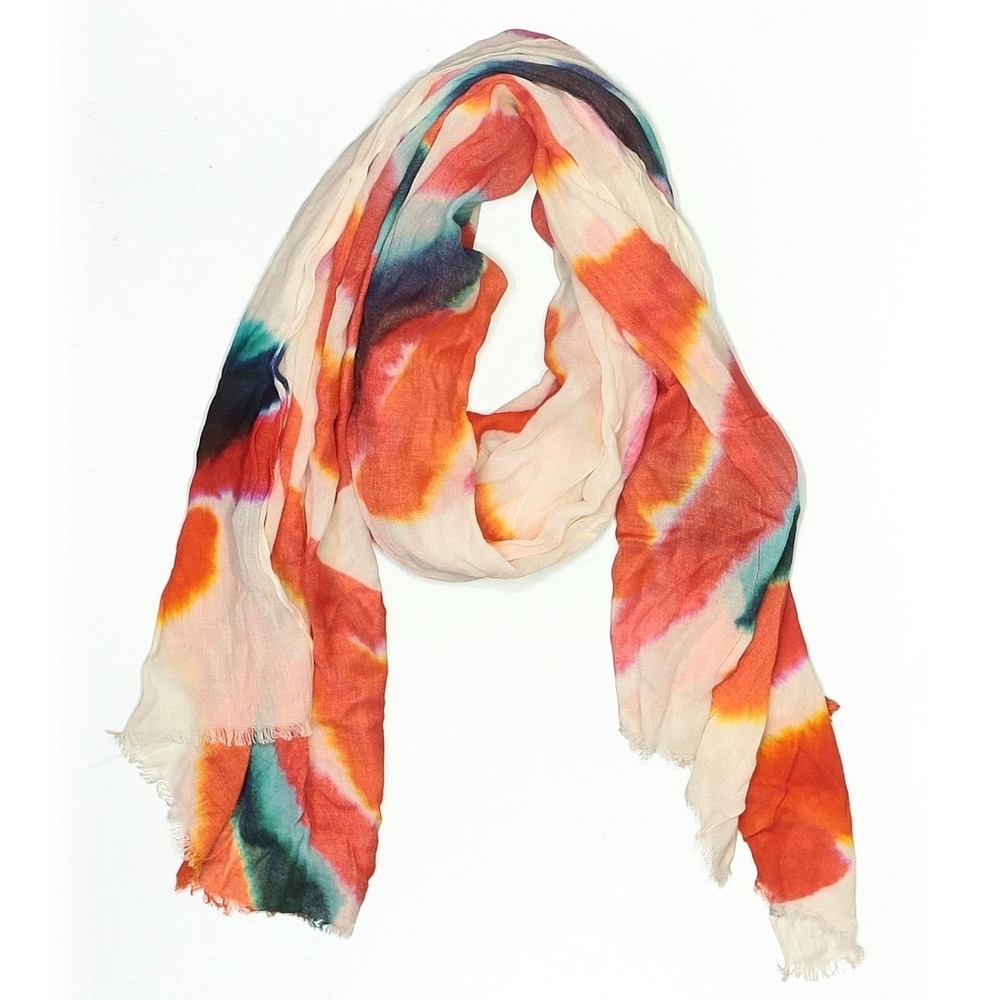 Unbranded Scarf Multicolor Abstract‎ Watercolor Tie Dye Lightweight Wrap OS